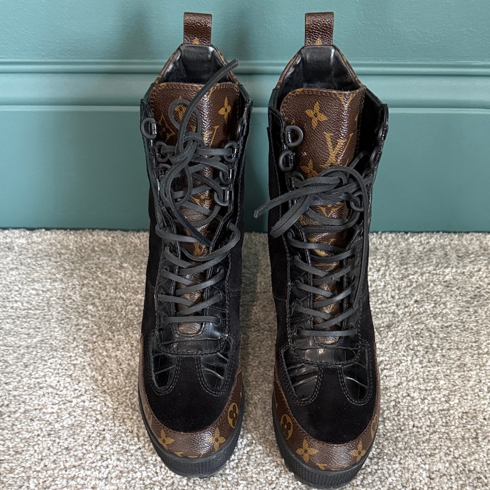 Louis Vuitton Laureate Desert Platform Boots Women’s sz 8 100% Authentic - Picture 6 of 9